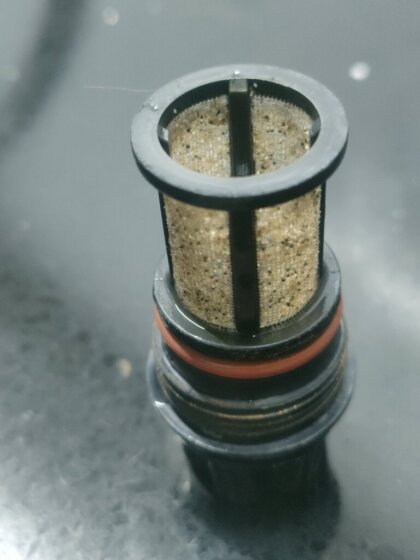 給水フィルター 5年分の汚れ